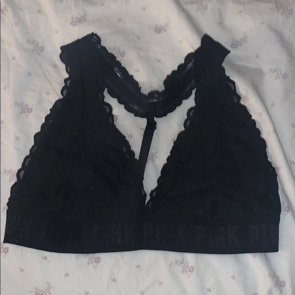 PINK black bralette